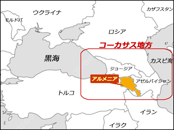 コーカサス地方地図